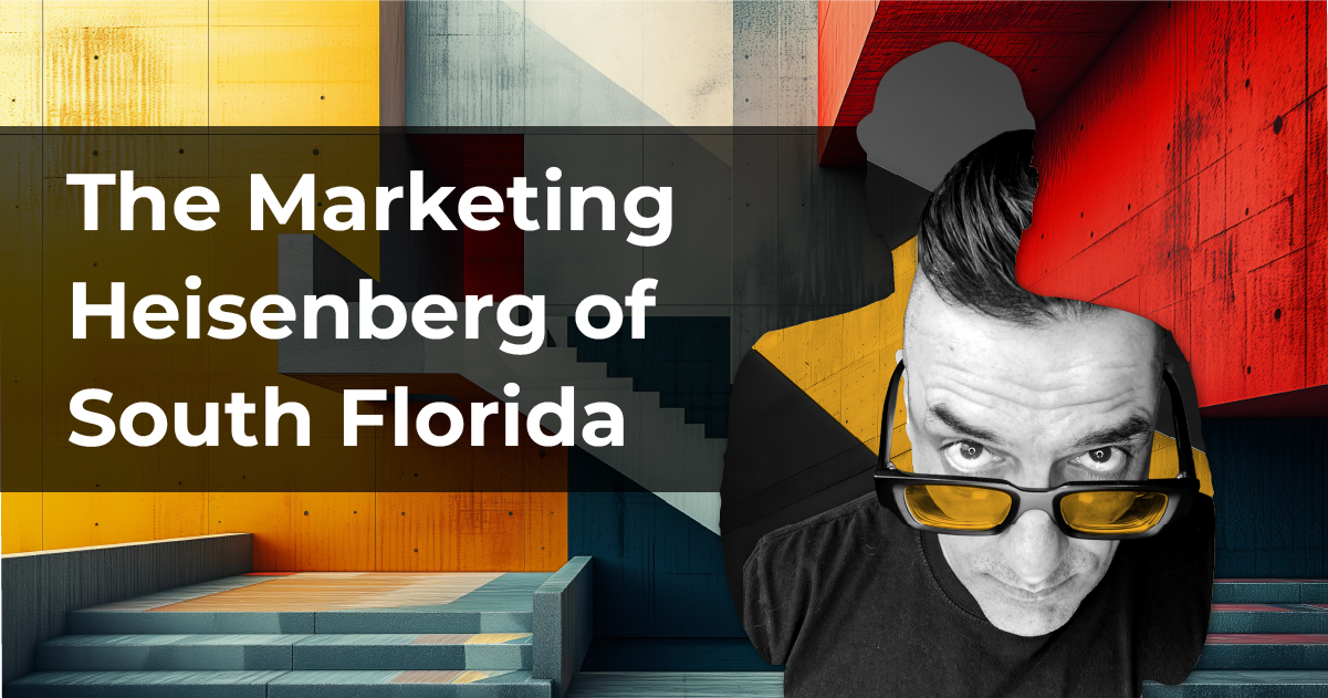Costas Schuler wearing yellow glasses as the Marketing Heisenberg